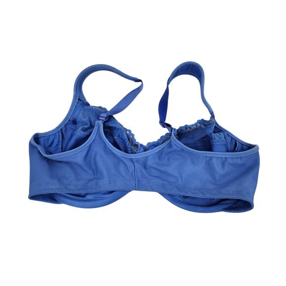 Glamorise Blue WonderWire Front Close Full Coverage Bra Size 44D - Picture 5 of 5